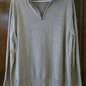 J. Crew Gray Zip Up Sweater Soft Knit